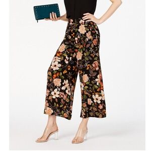 INC International Concepts Floral Wide Leg High Waist Cropped Pants 2 Artsy Boho